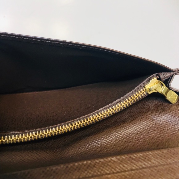 🌟GENUINE LOUIS VUITTON Damier Ebene Brazza Wallet - Picture 15 of 16